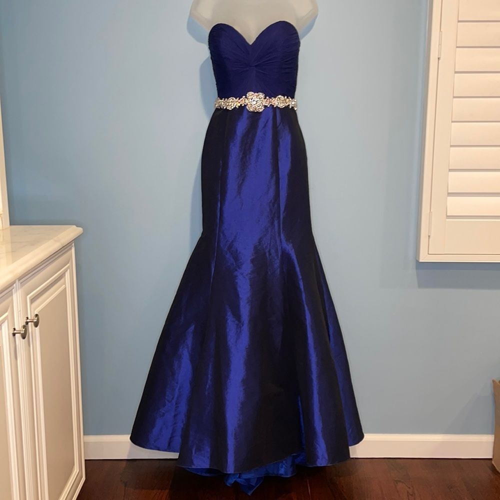 Jovani Strapless Mermaid Prom Pageant Black Tie Evening Gown NWT